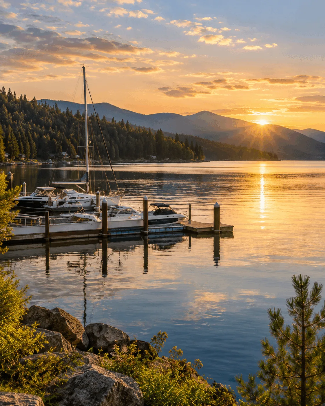 Lake scenery near Bayview Idaho
